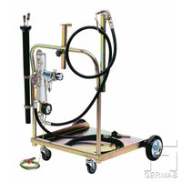 Emptying equipment with trolley for liquids full barrel