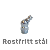 Smörjnippel BSP Rostfri 45°