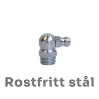 Smörjnippel M Rostfri 90°